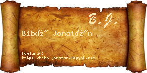 Bibó Jonatán névjegykártya